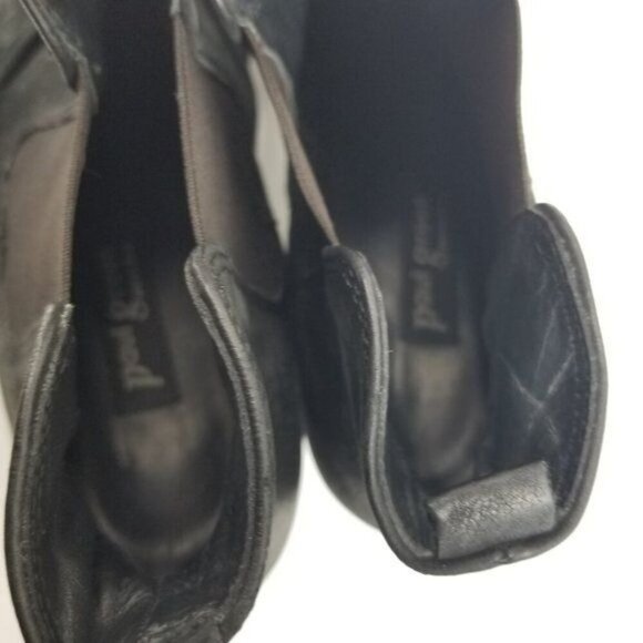 ❤️Paul Green UK 7.5 US 10 Black Jano Nubuck Ruched Leather Ankle Boots Booties - Picture 8 of 8